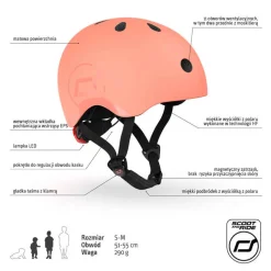 Kask S-M dla dzieci 3+ Peach kolekcja Icecream