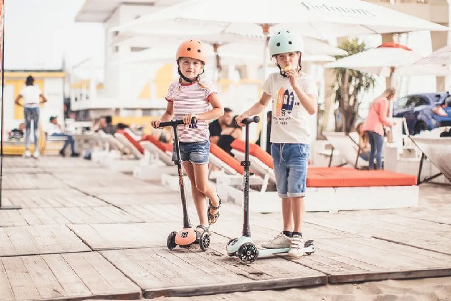 Kask S-M dla dzieci 3+ Peach kolekcja Icecream