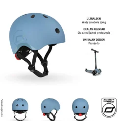 Kask S-M dla dzieci 3+ Steel