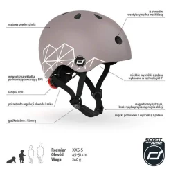 Kask XXS-S dla dzieci 1-5 lat Brown Lines
