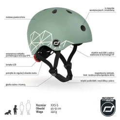 Kask XXS-S dla dzieci 1-5 lat Green Lines