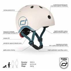 Kask XXS-S dla dzieci 1rż+ Ash