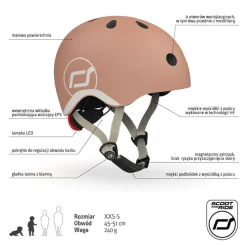 Kask XXS-S dla dzieci 1rż+ Mocha