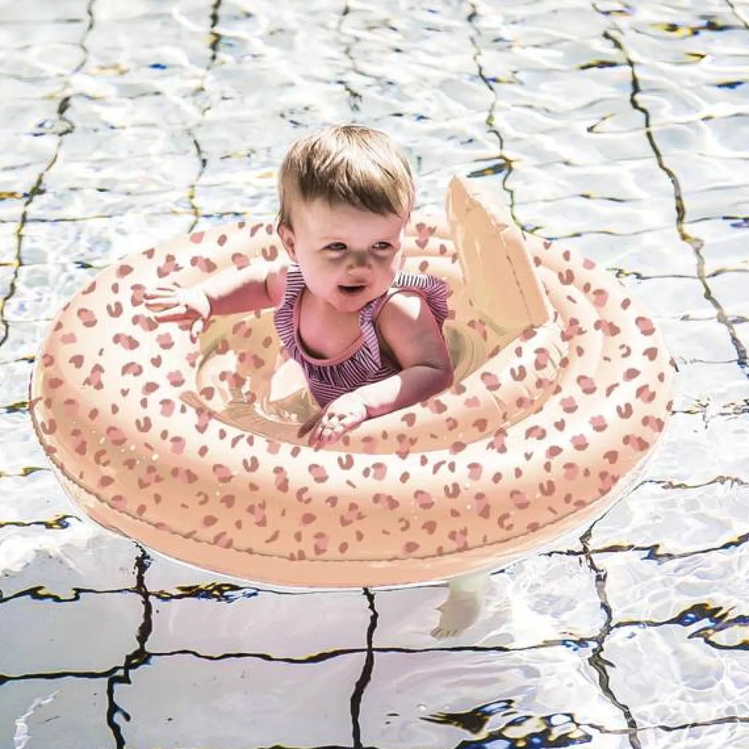 Kółko treningowe dla dzieci Leopard Old Pink