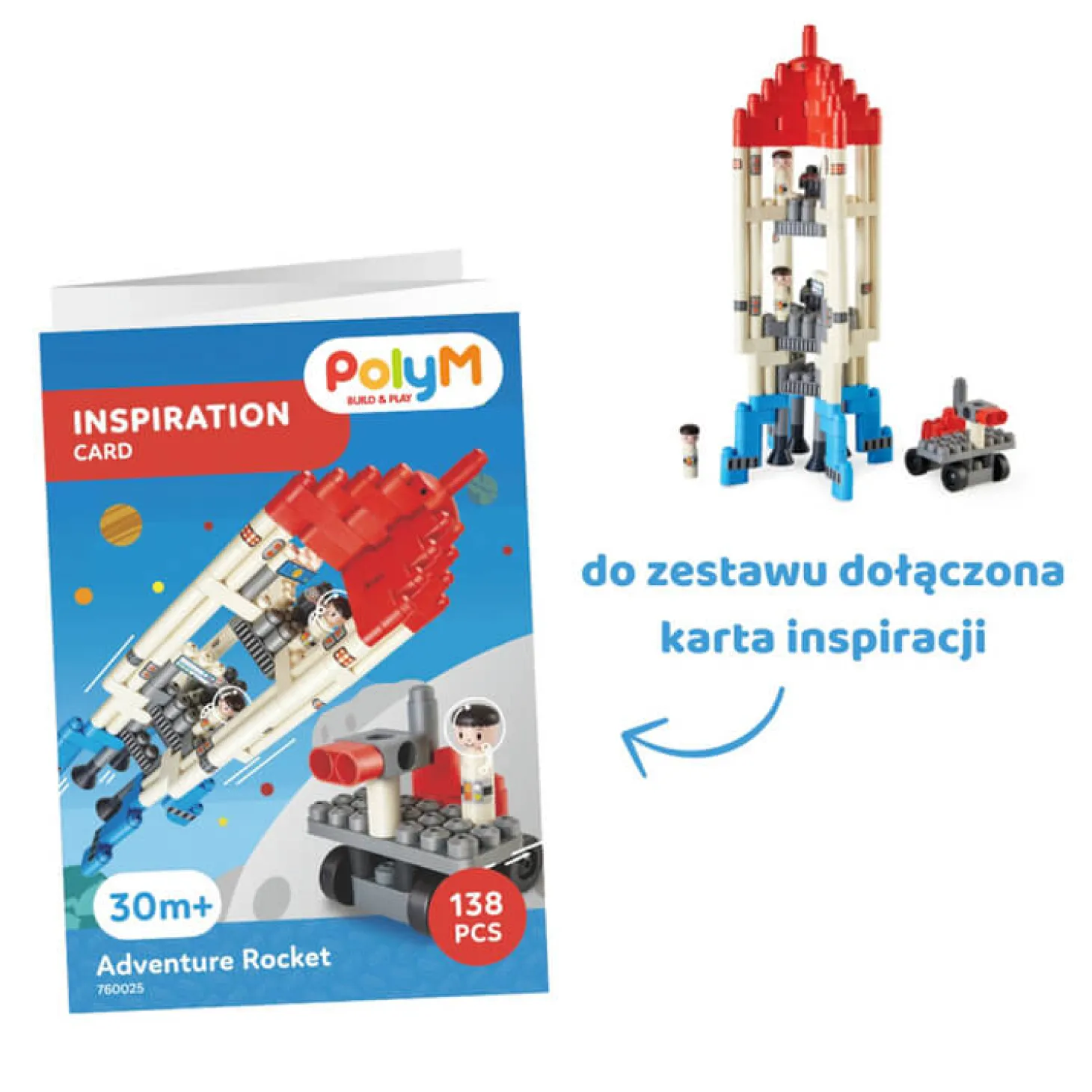 Klocki konstrukcyjne Rakieta 138 el., 2+