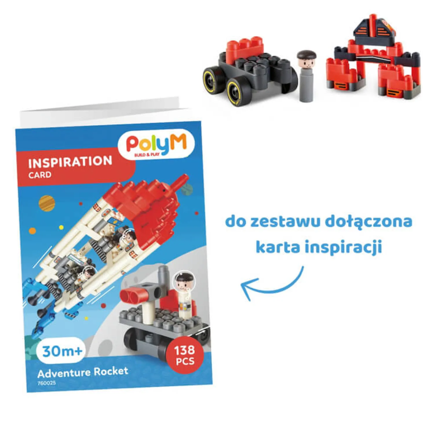 Klocki konstrukcyjne Samochód wyścigowy 31 el., 2+