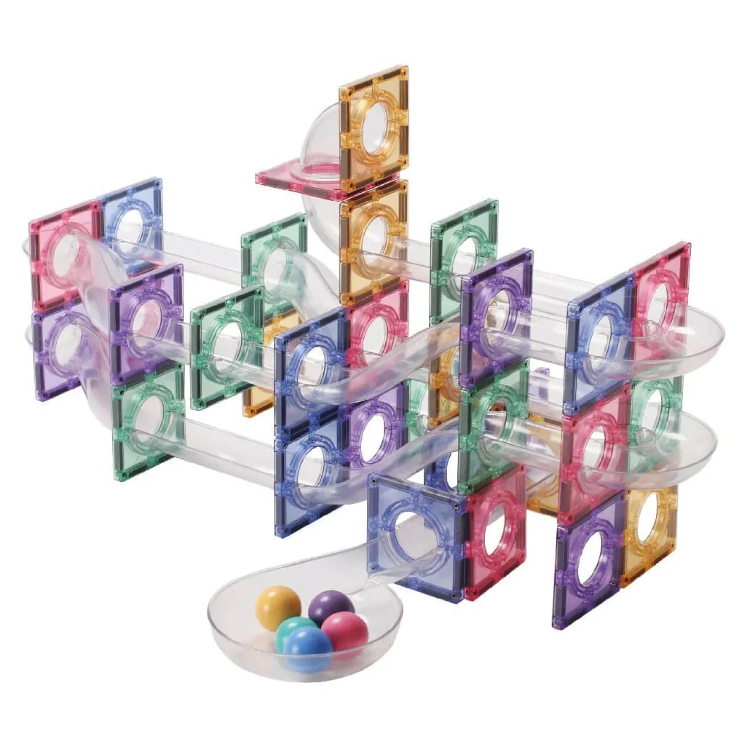 Klocki magnetyczne Ball Run Creative Pack Pastel - 110 el.
