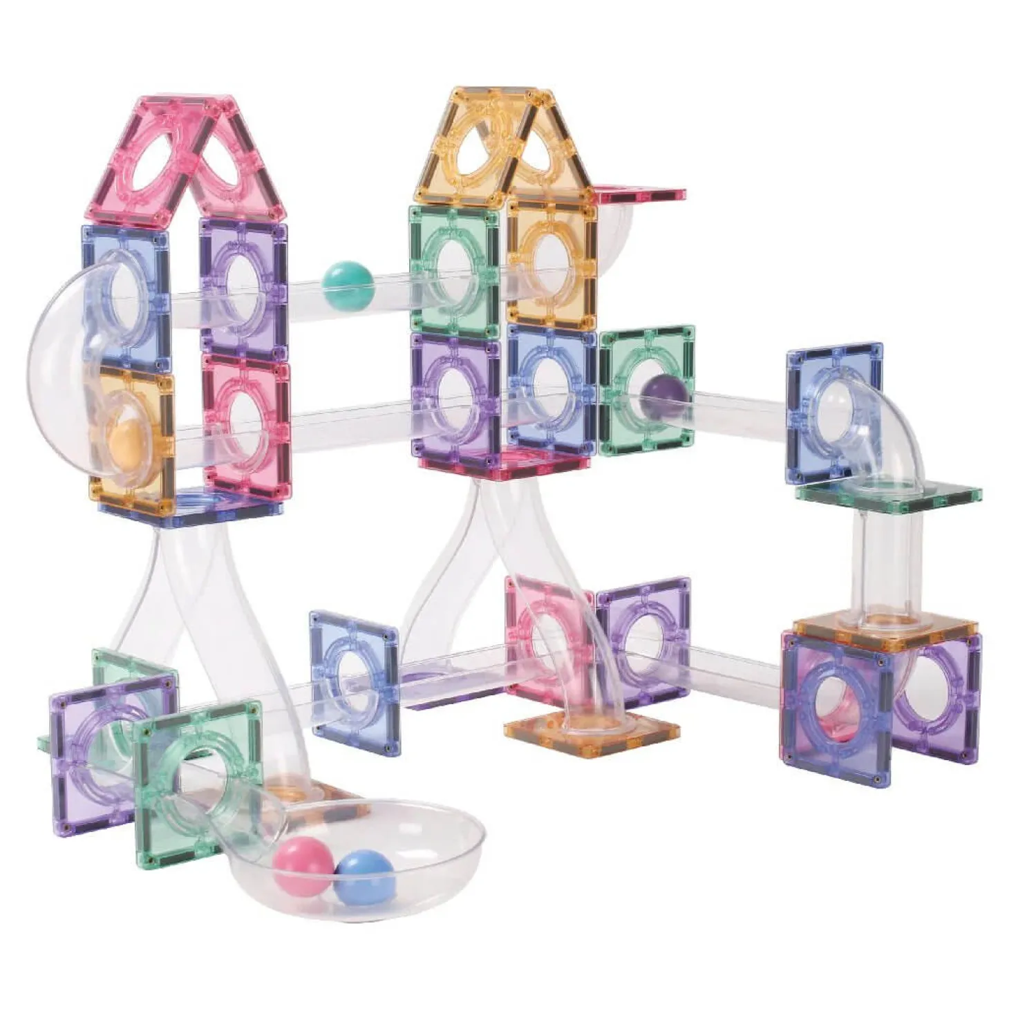 Klocki magnetyczne Ball Run Creative Pack Pastel - 110 el.