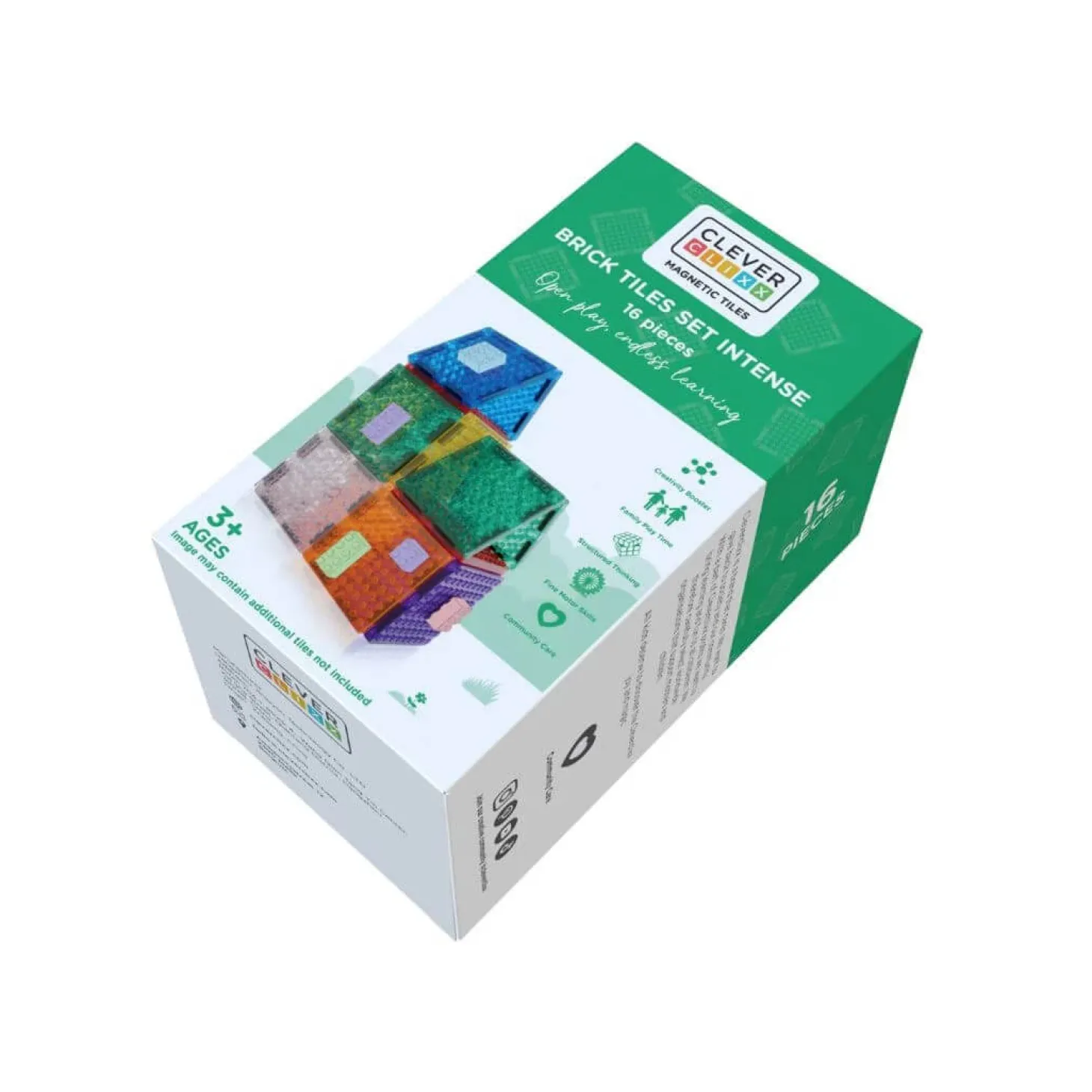 Klocki magnetyczne Brick Tiles Pack Intense - 16 el.