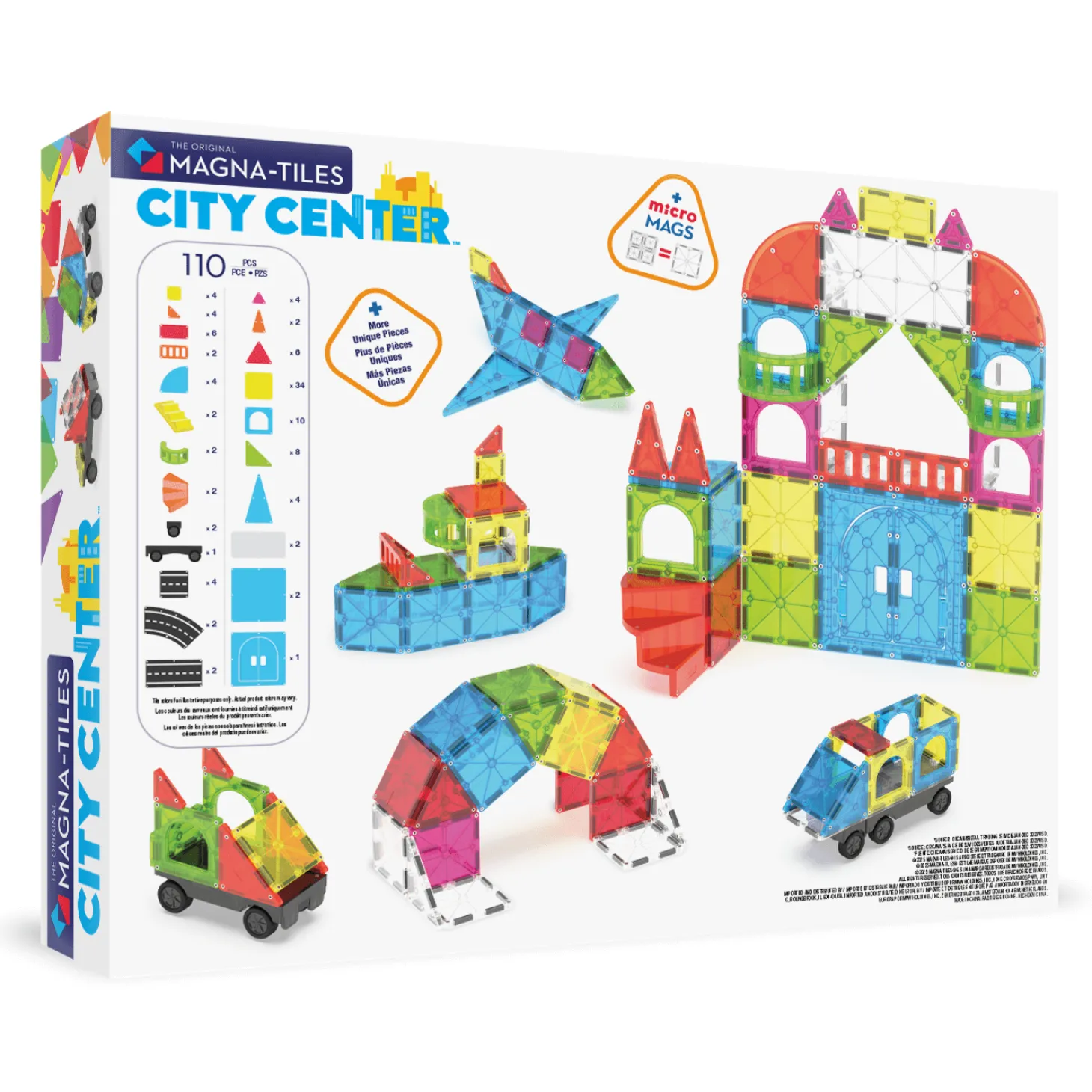 Klocki Magnetyczne City Center 110 el.