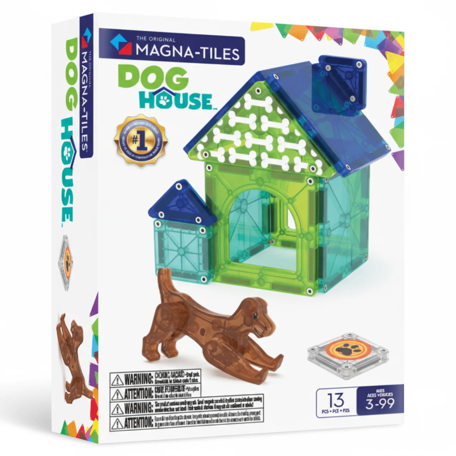 Klocki Magnetyczne Dog House 13 el.