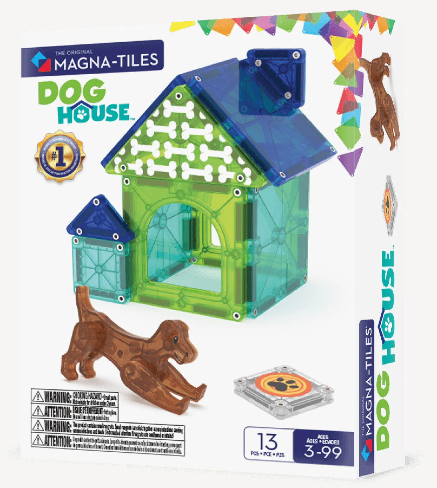 Klocki Magnetyczne Dog House 13 el.
