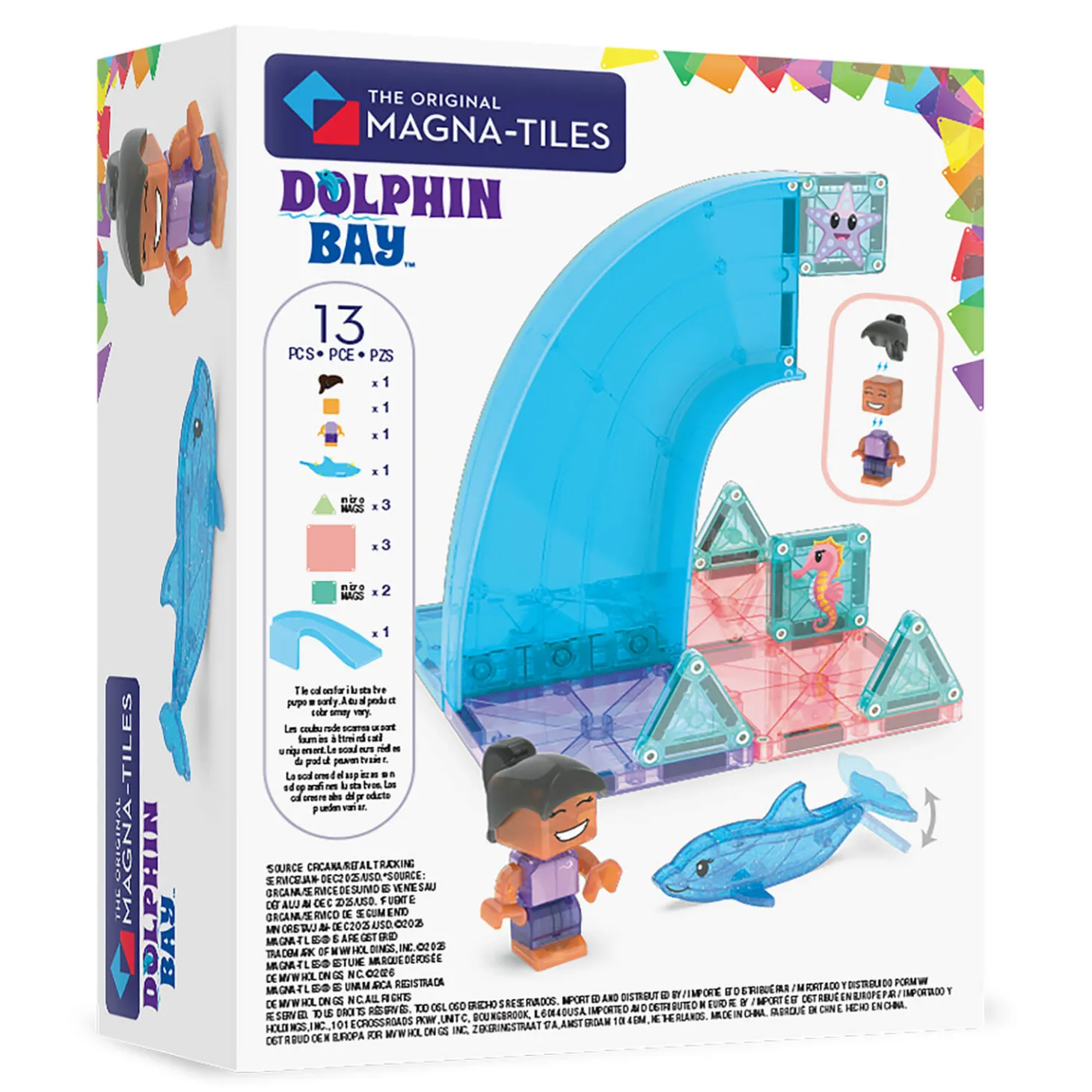 Klocki Magnetyczne Dolphin Bay, 13 el.
