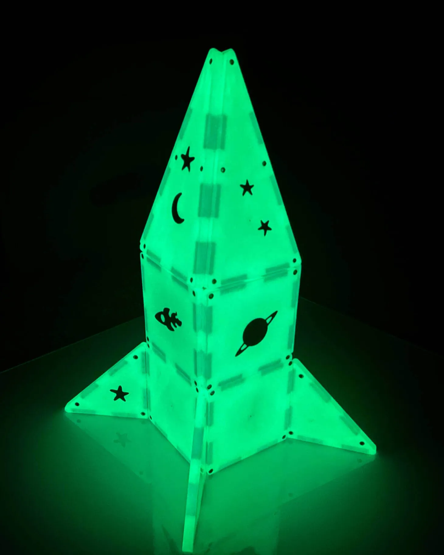 Klocki magnetyczne Glow 16 el.