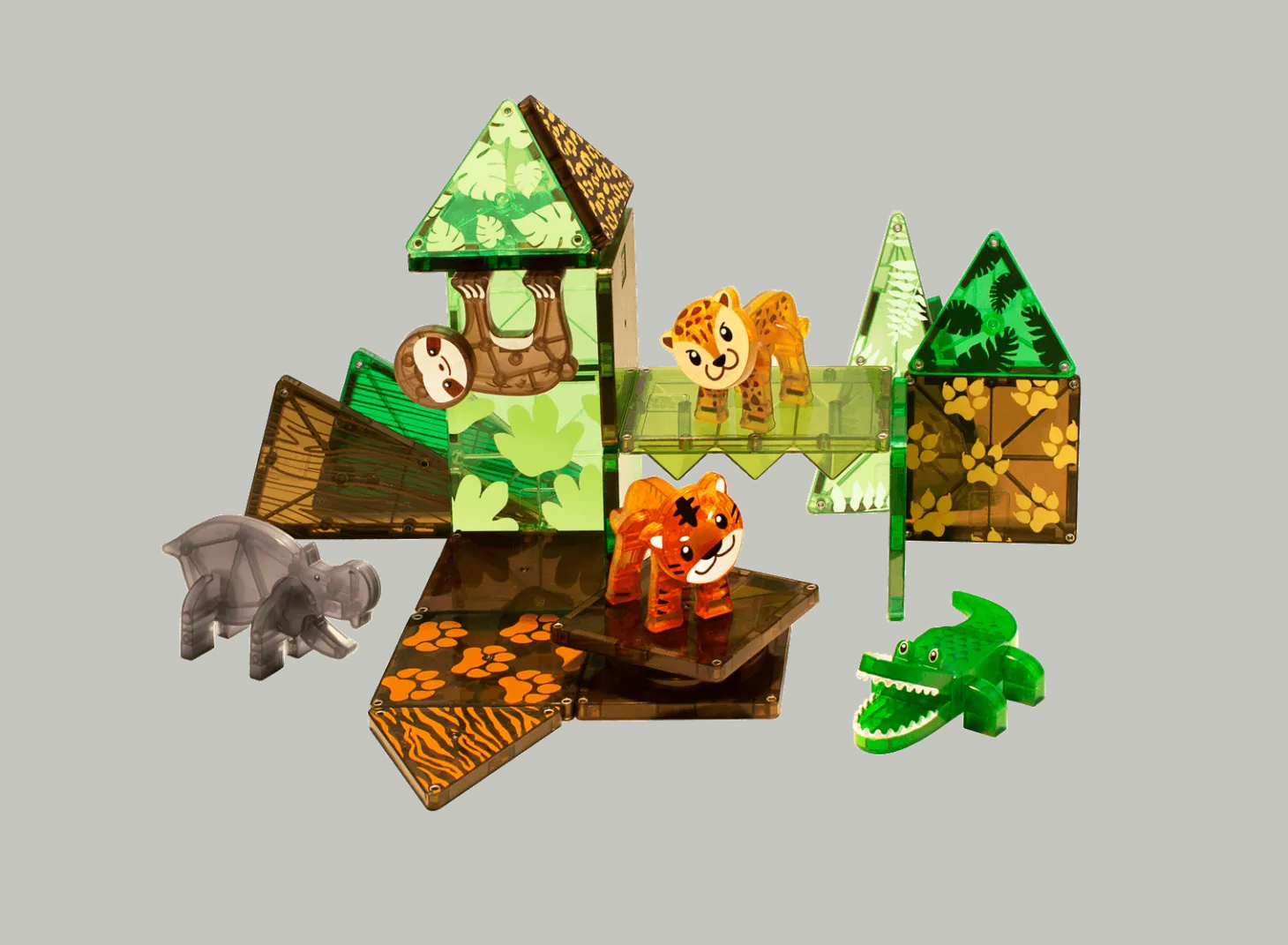 Klocki Magnetyczne Jungle Animals 25 el.