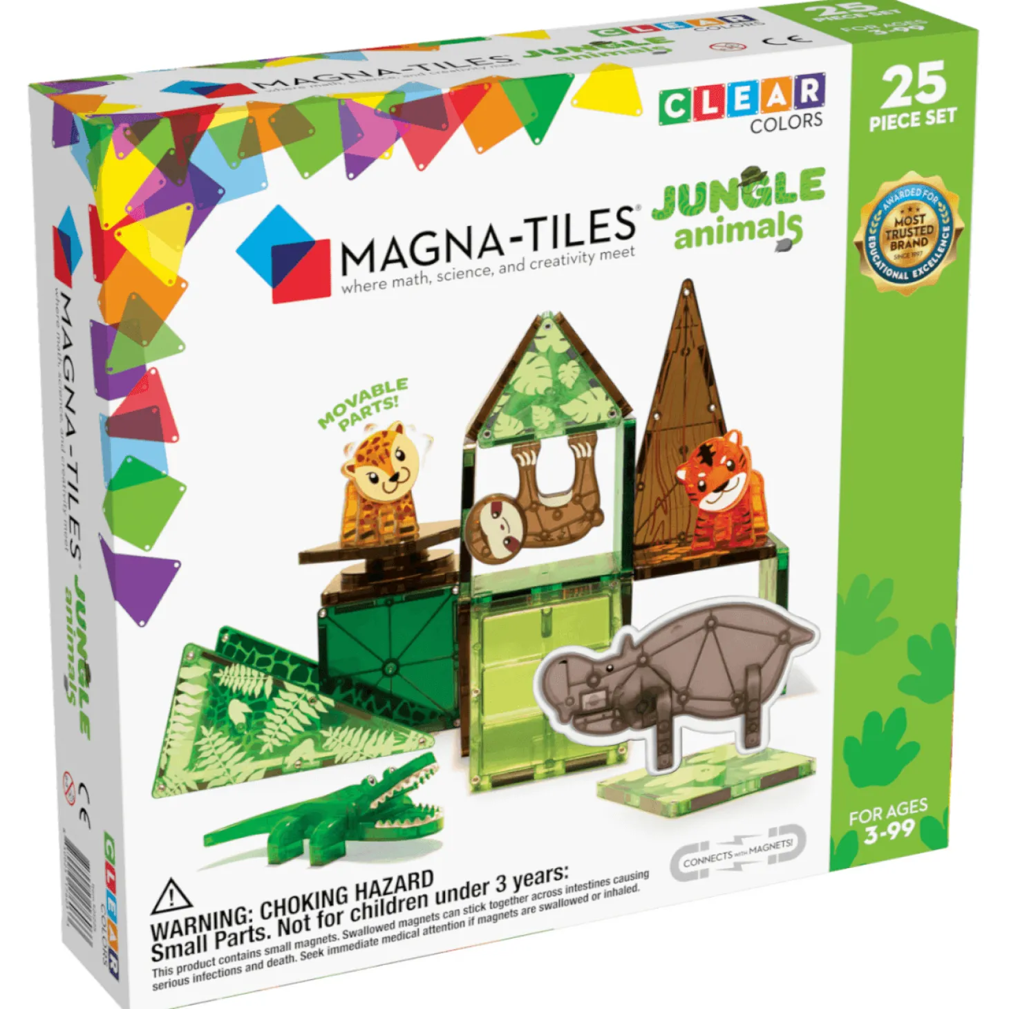 Klocki Magnetyczne Jungle Animals 25 el.