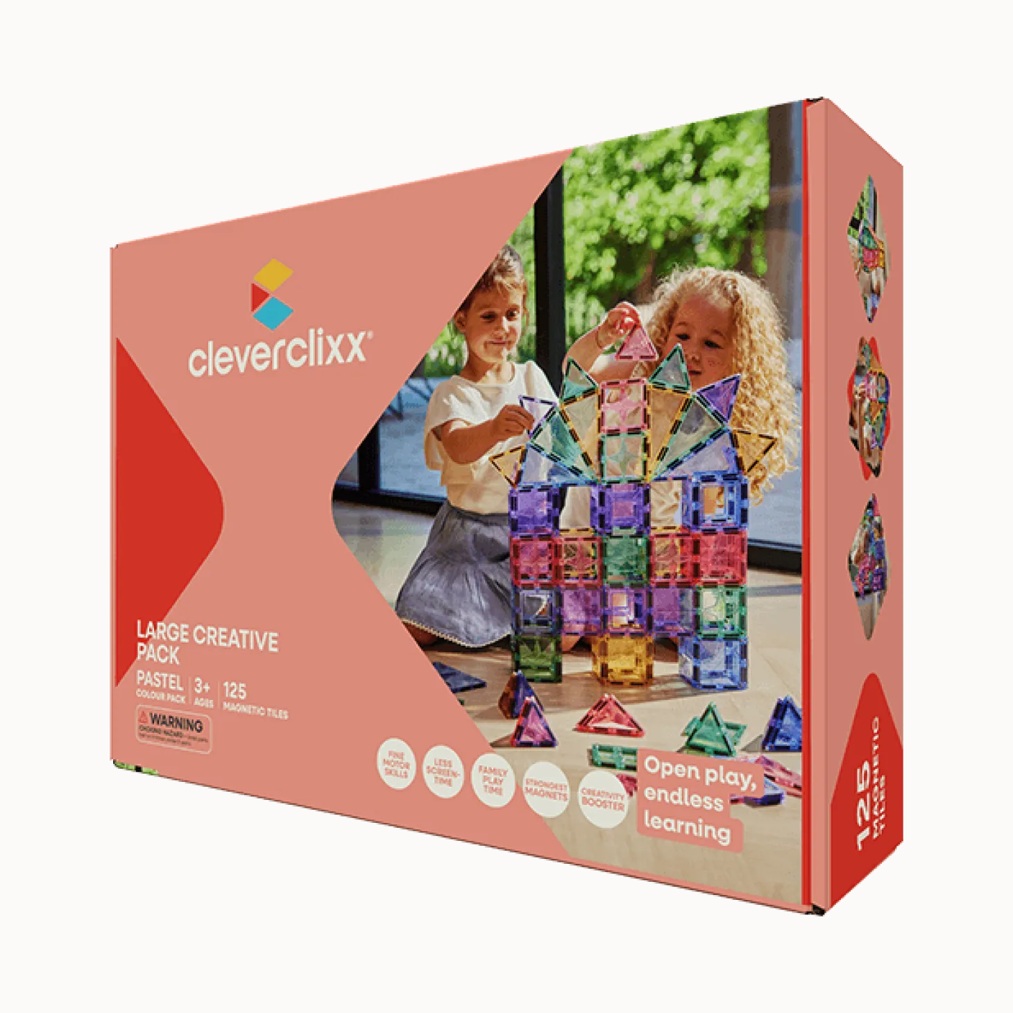 Klocki magnetyczne Large Creative Pack Pastel - 125 el.