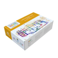 Klocki magnetyczne Large Race Track Pastel - 80 el.