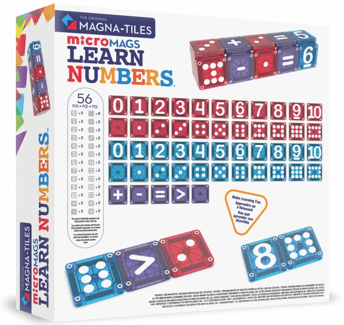Klocki Magnetyczne Learn Numbers 56 el.