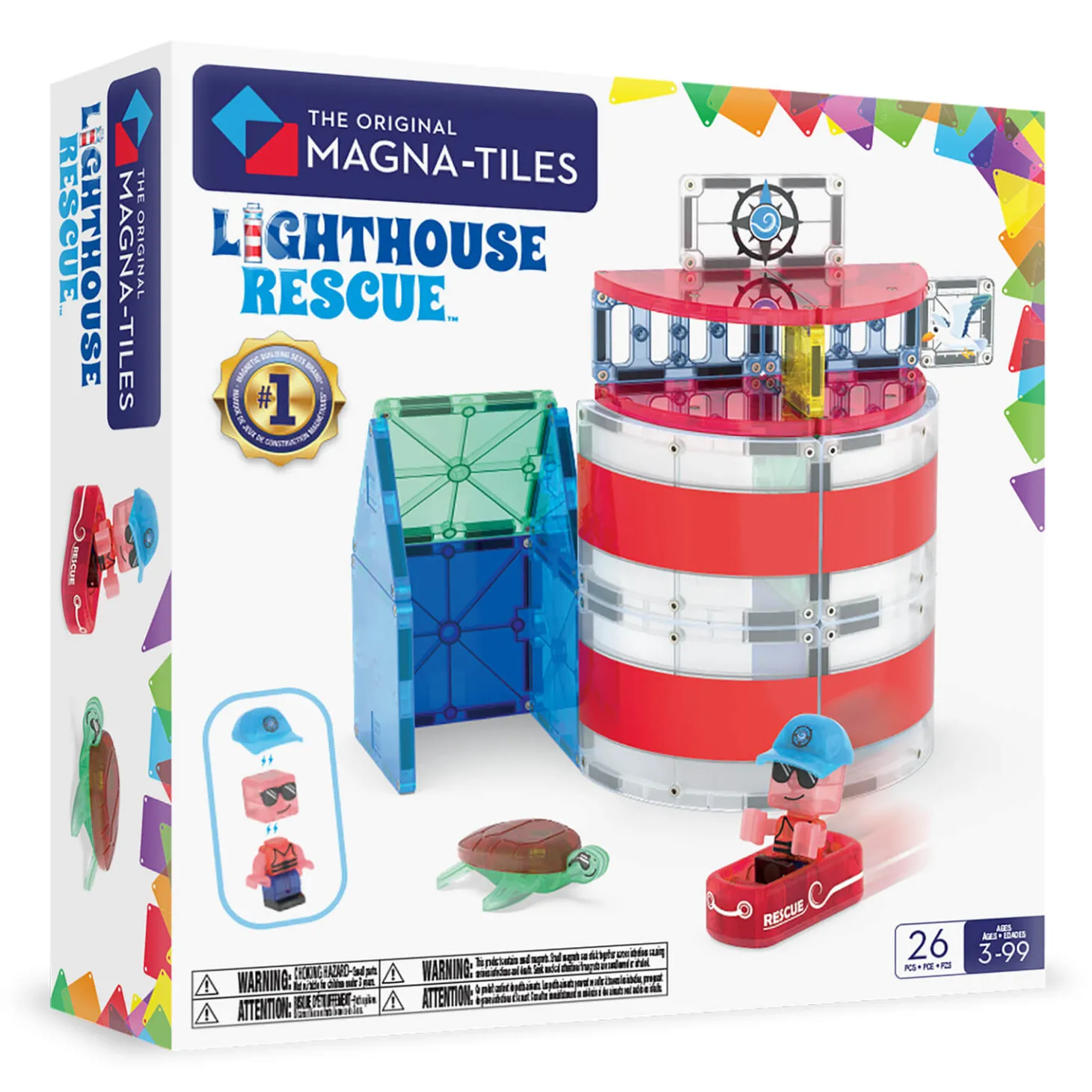 Klocki Magnetyczne Lighthouse Rescue, 26 el.