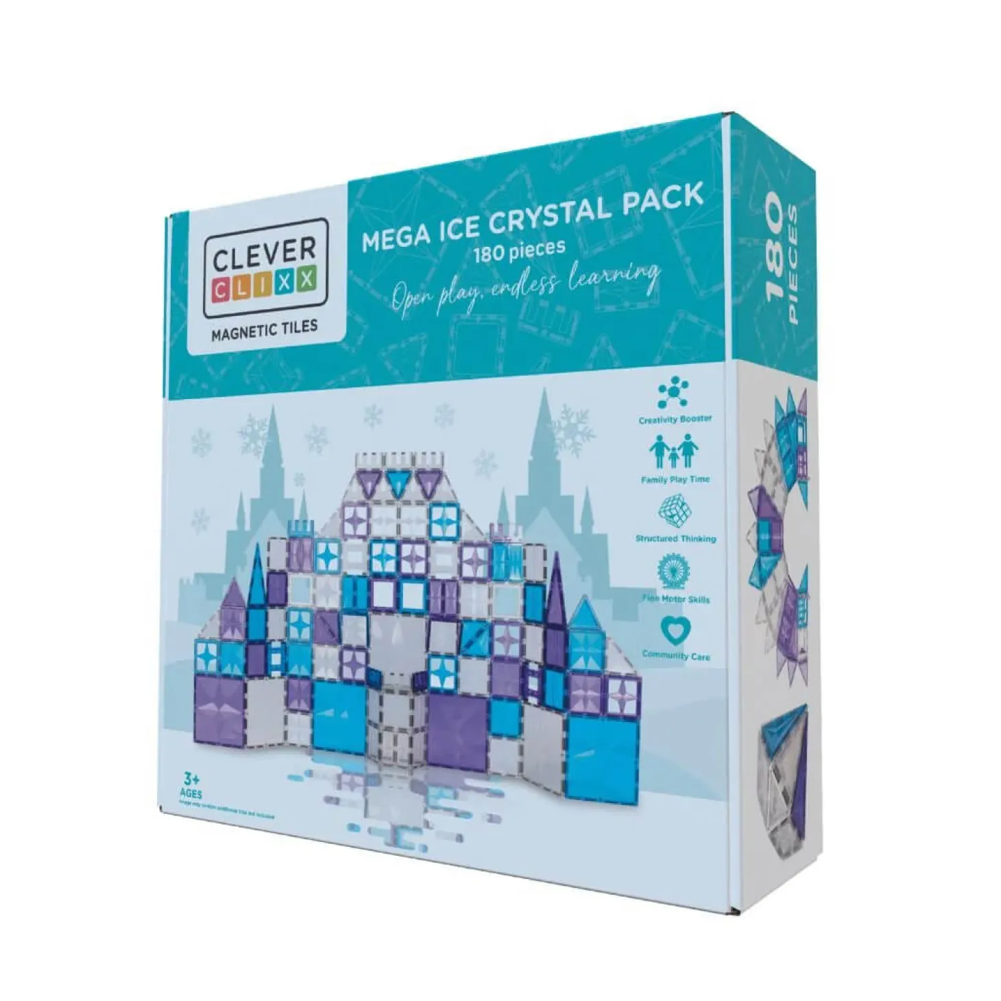 Klocki magnetyczne Mega Ice Crystal Pack - 180 el.