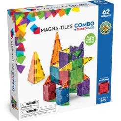 Klocki Magnetyczne microMAGS 62 el. COMBO