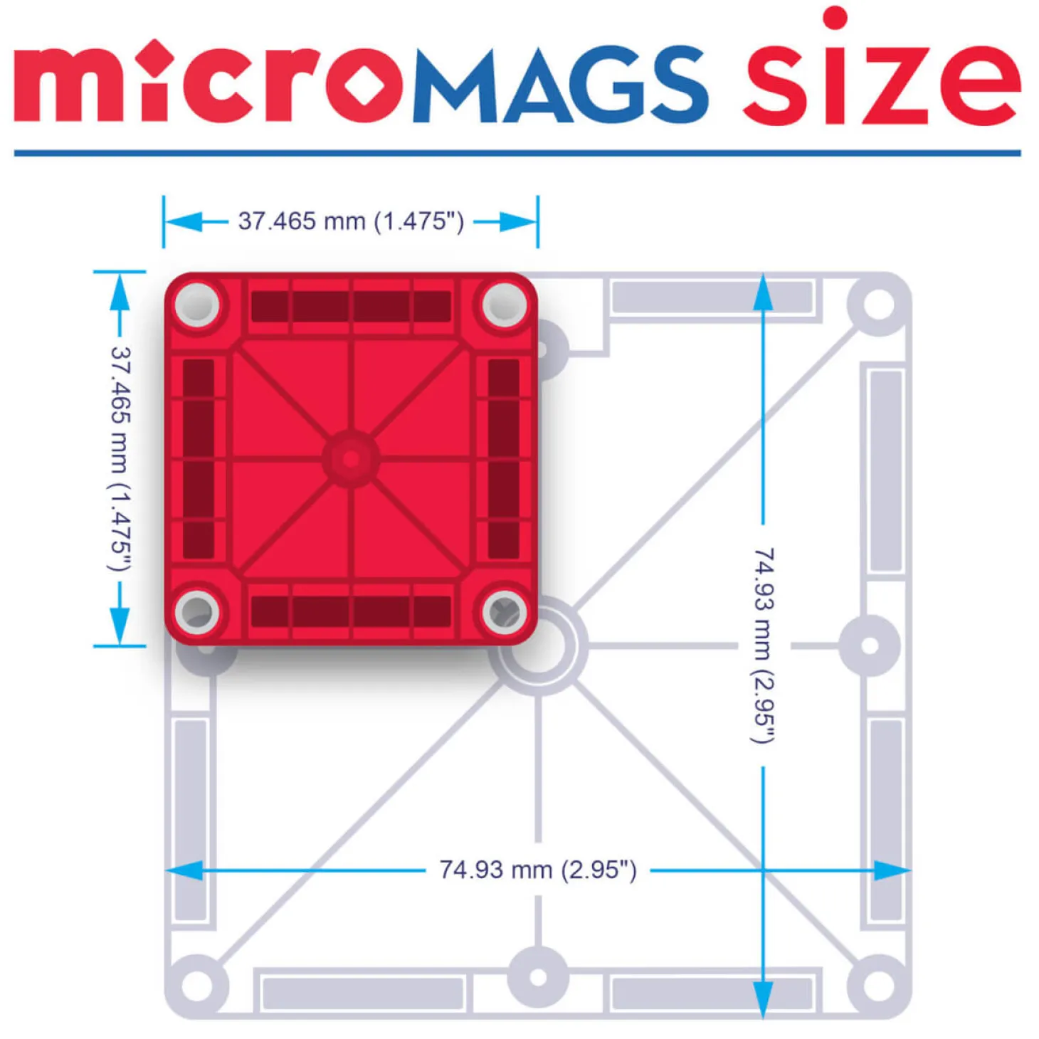 Klocki Magnetyczne microMAGS 70 el.