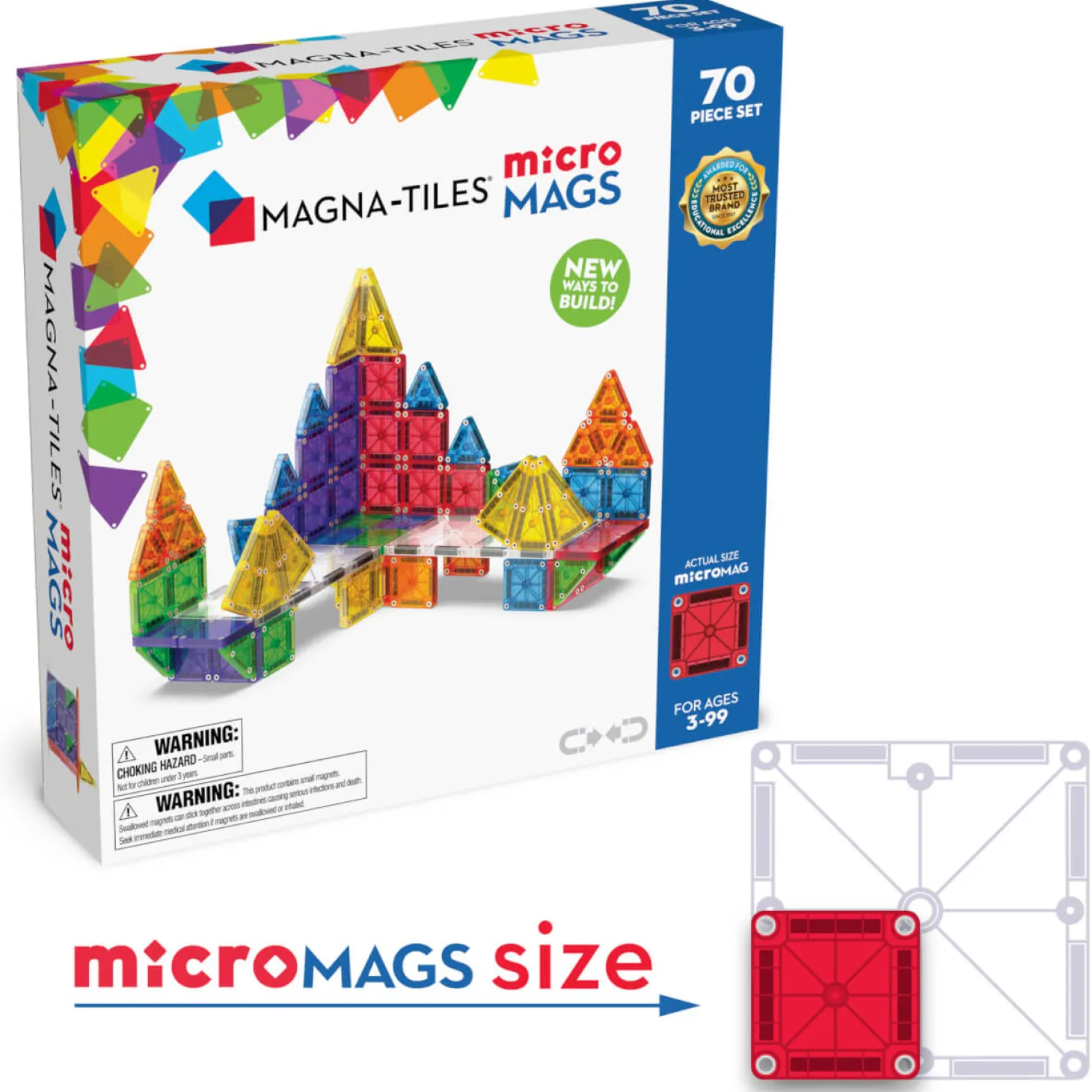 Klocki Magnetyczne microMAGS 70 el.