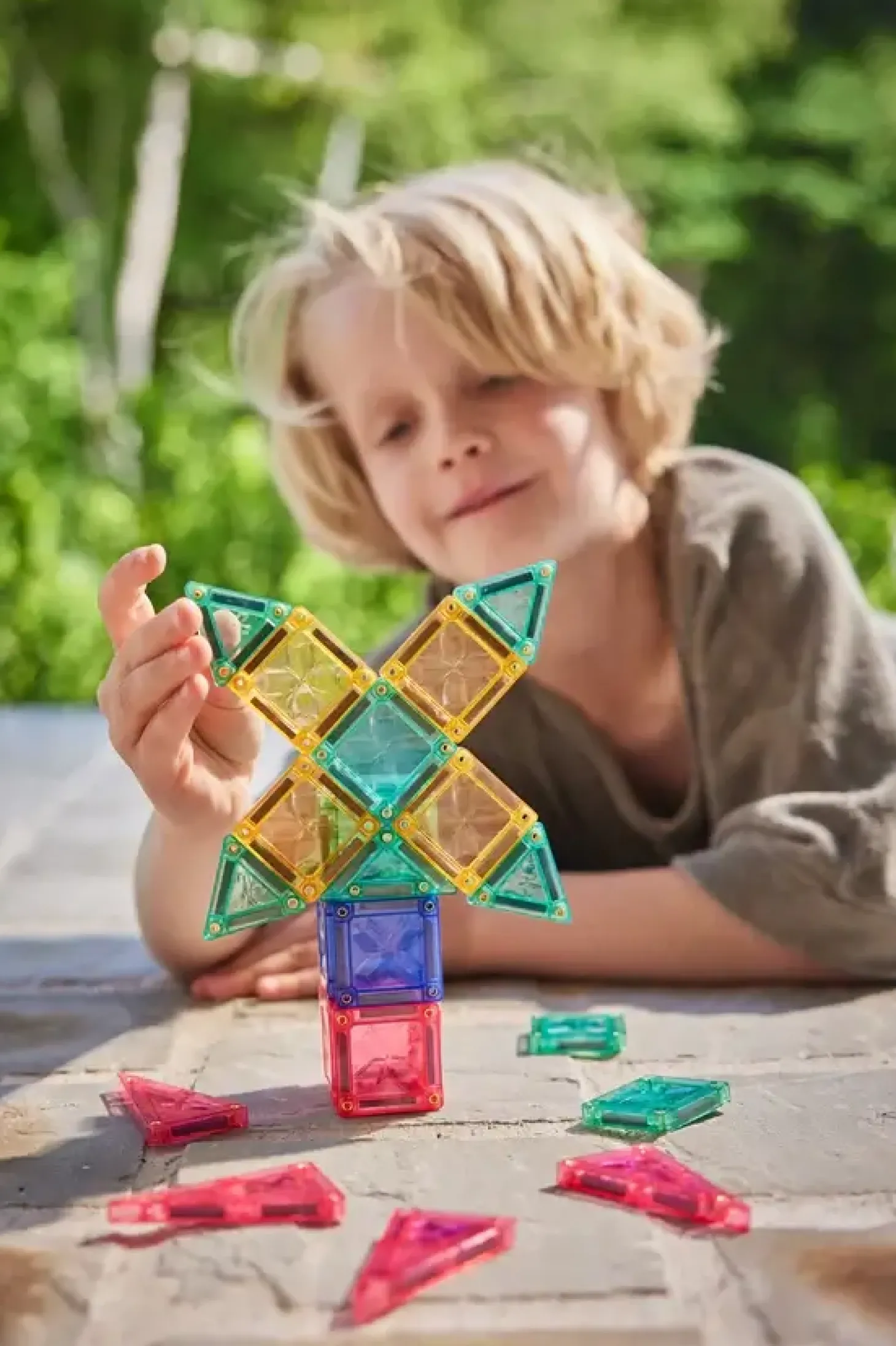Klocki magnetyczne Mini Tiles Pack Pastel 28 el.