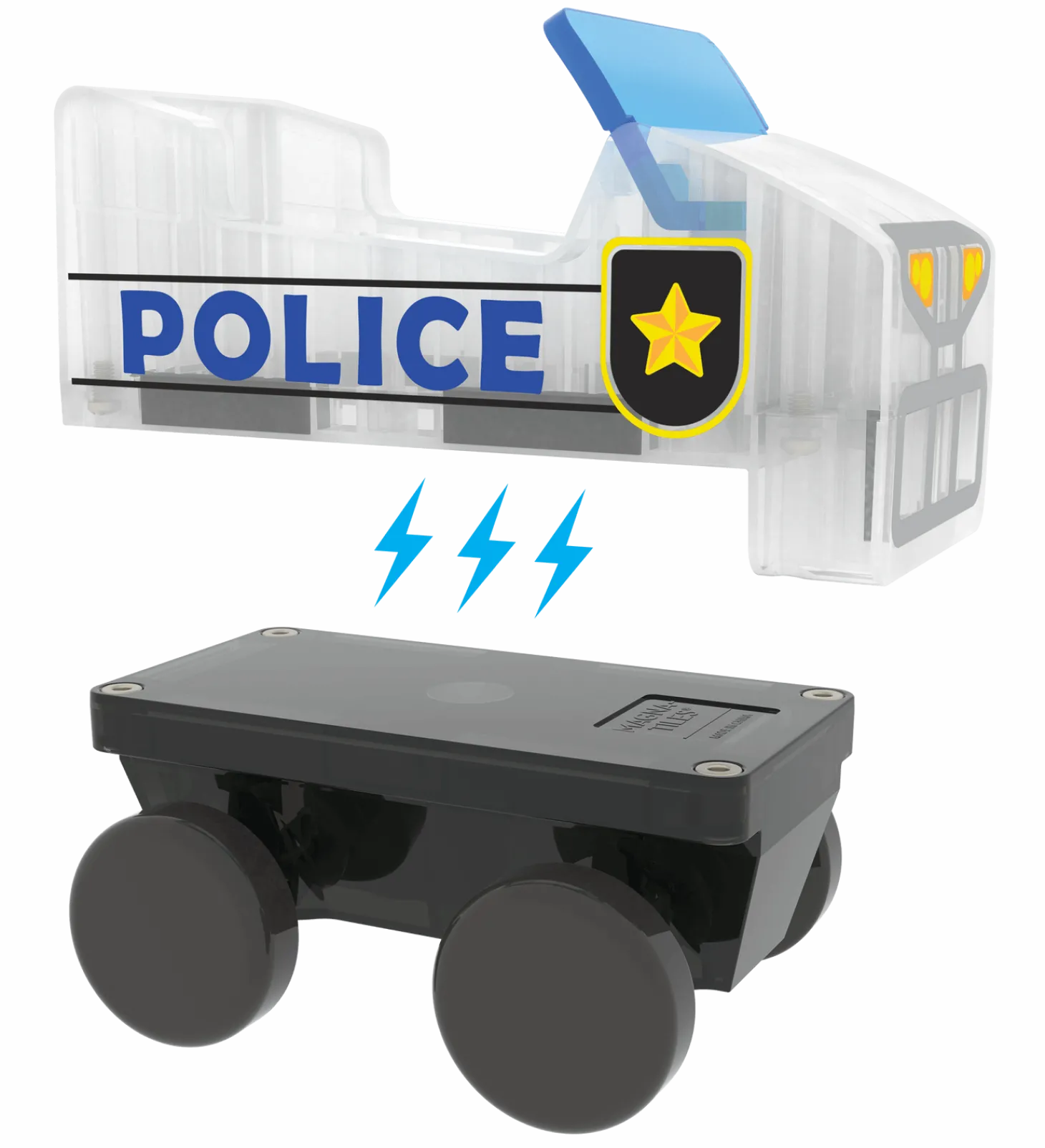 Klocki magnetyczne Patrol Policji 20 el.