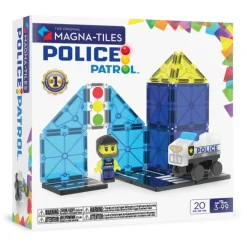 Klocki magnetyczne Patrol Policji 20 el.