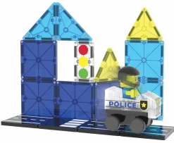 Klocki magnetyczne Patrol Policji 20 el.