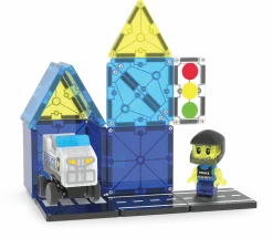 Klocki magnetyczne Patrol Policji 20 el.