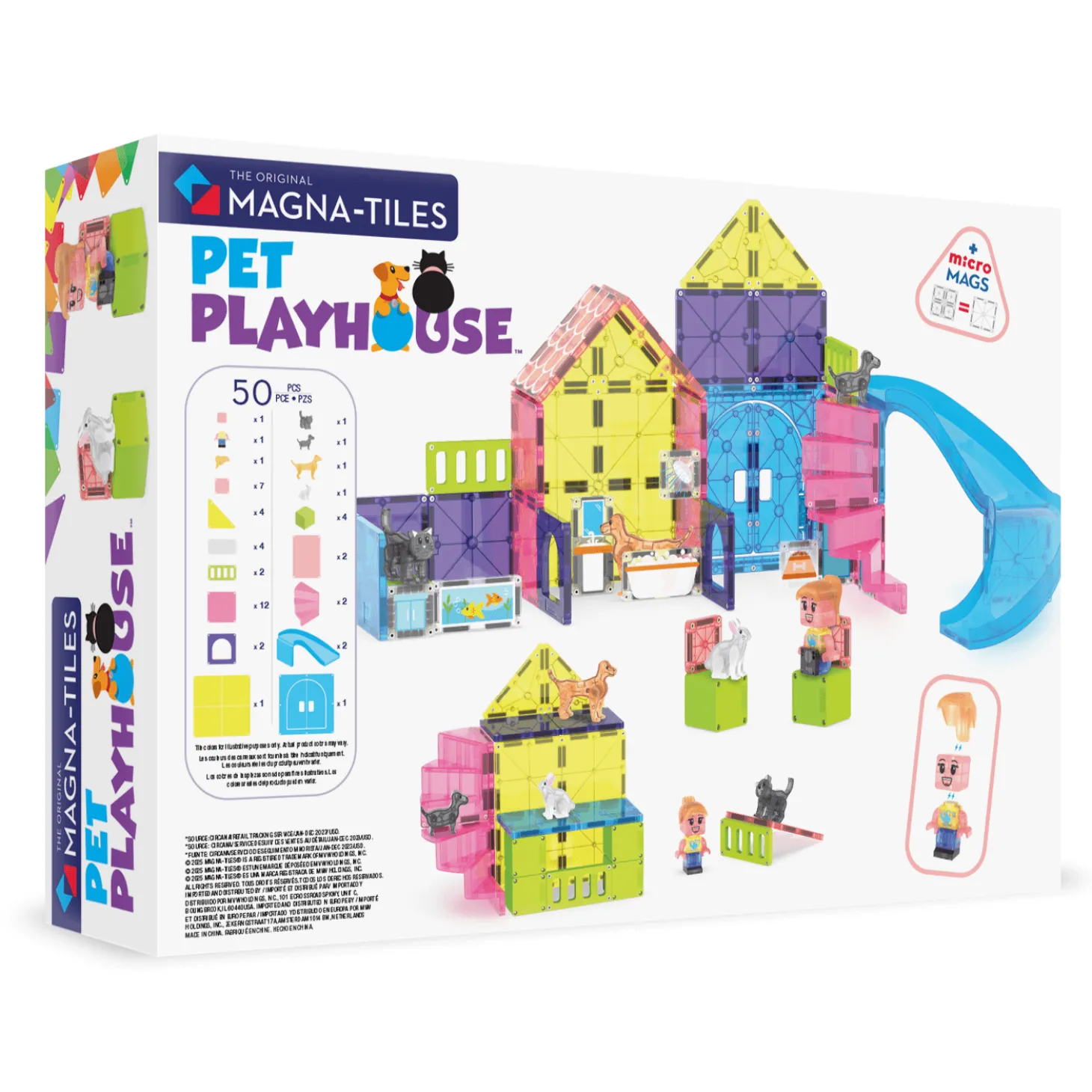 Klocki Magnetyczne Pet Playhouse 50 el.