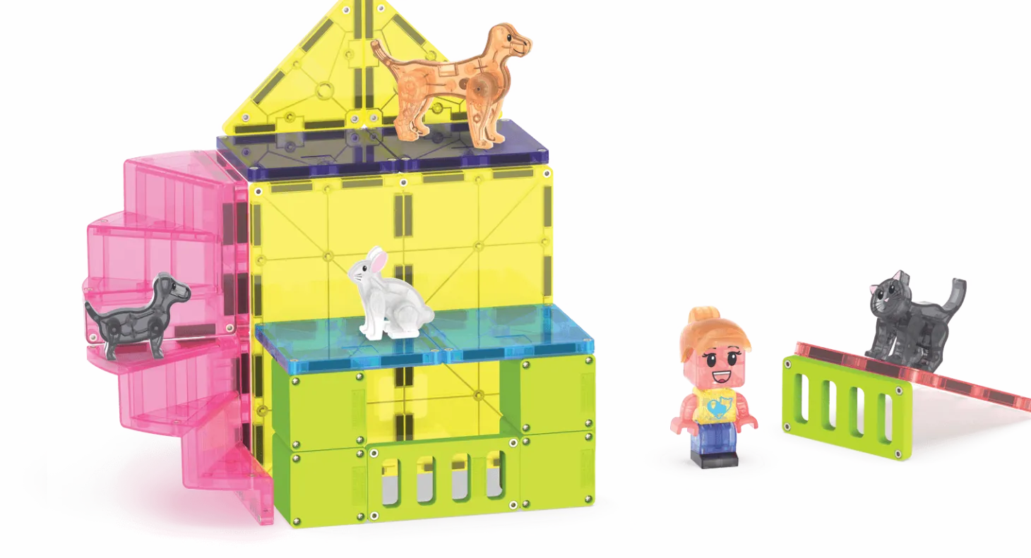 Klocki Magnetyczne Pet Playhouse 50 el.