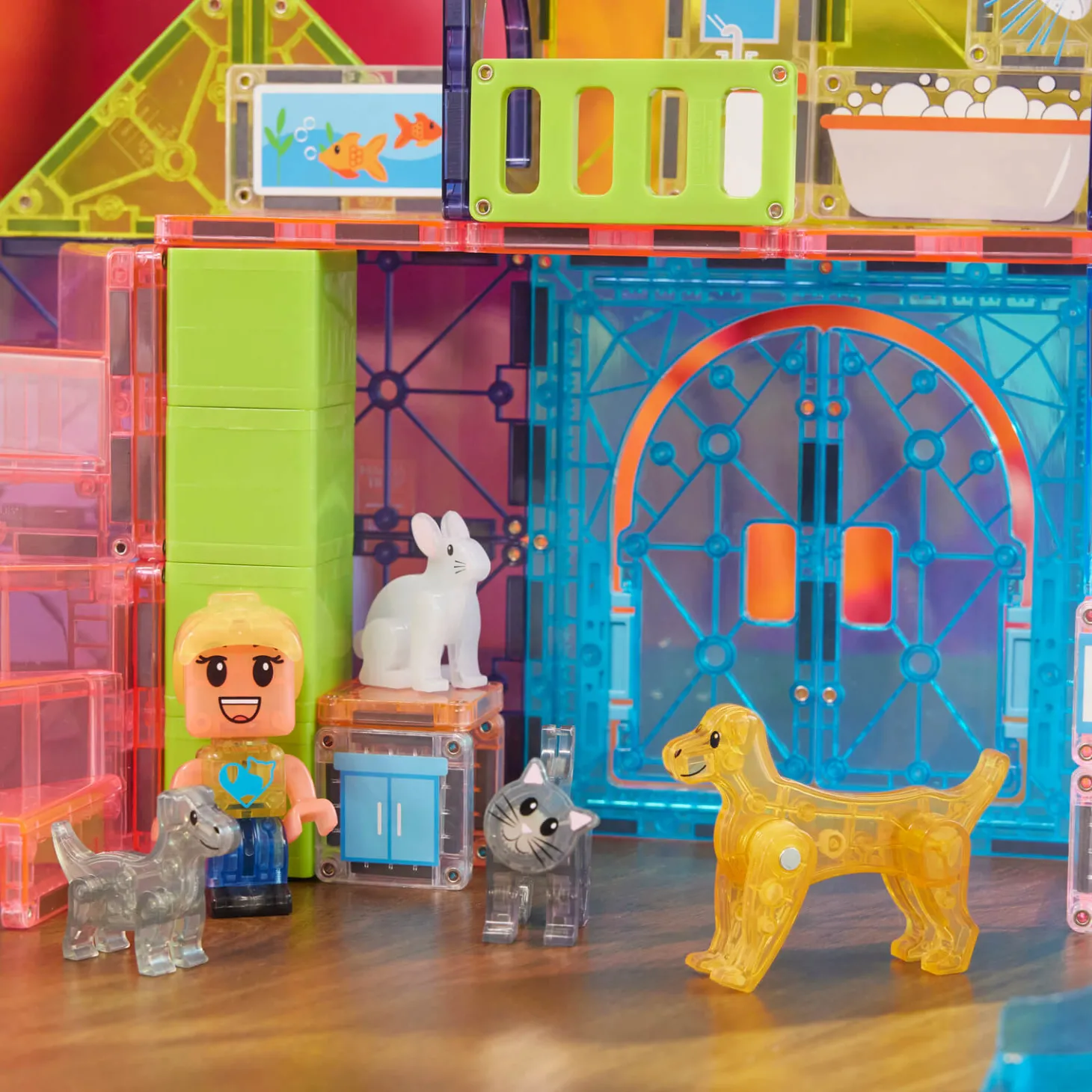 Klocki Magnetyczne Pet Playhouse 50 el.