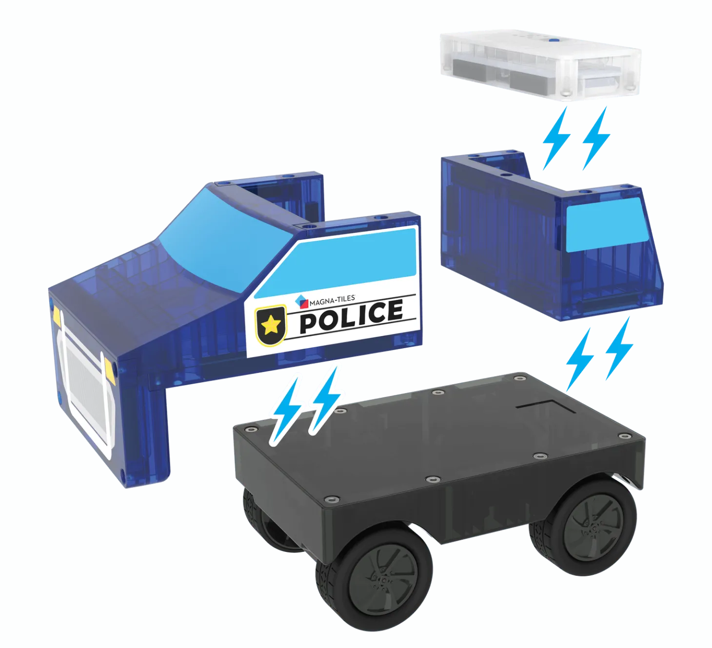 Klocki Magnetyczne Police Station 35 el.