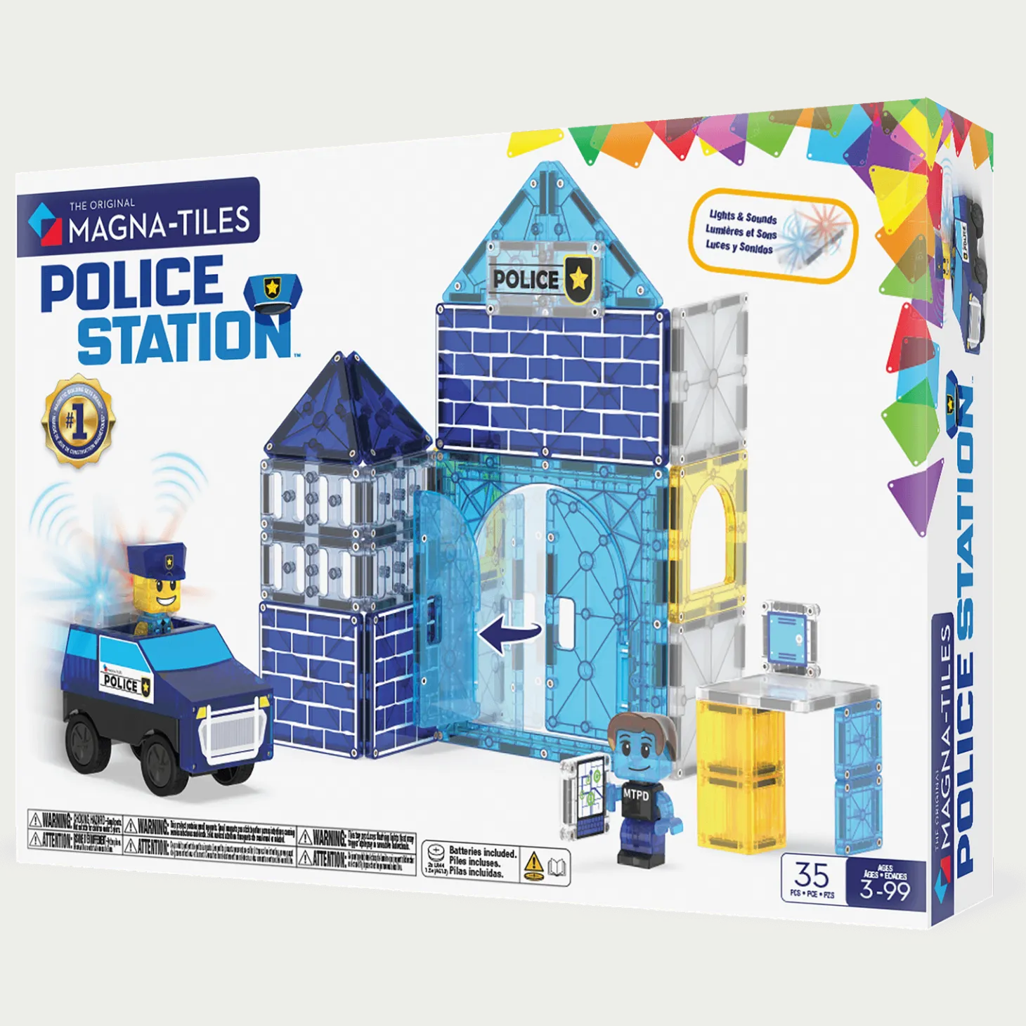 Klocki Magnetyczne Police Station 35 el.