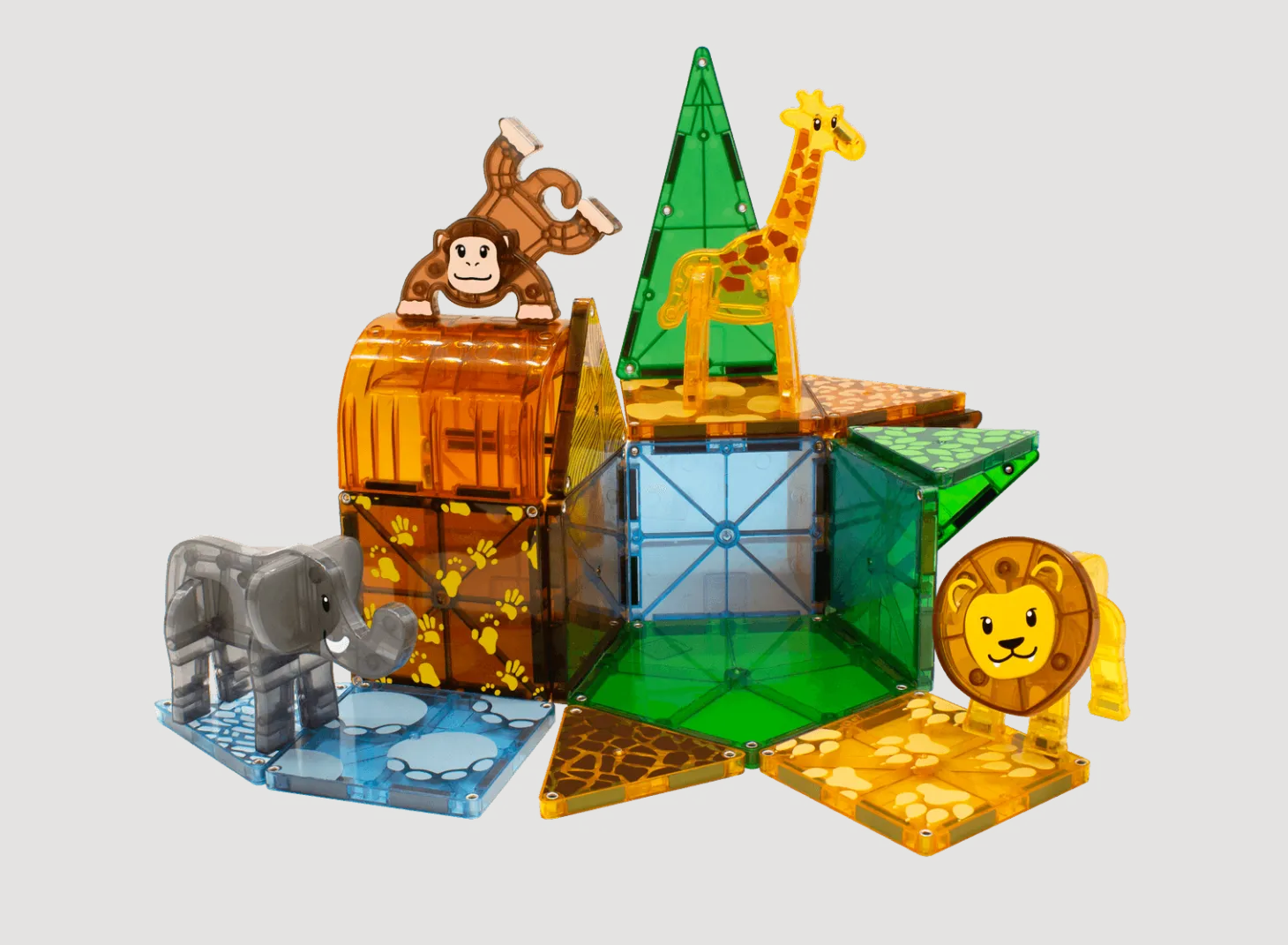 Klocki Magnetyczne Safari Animals 25 el.