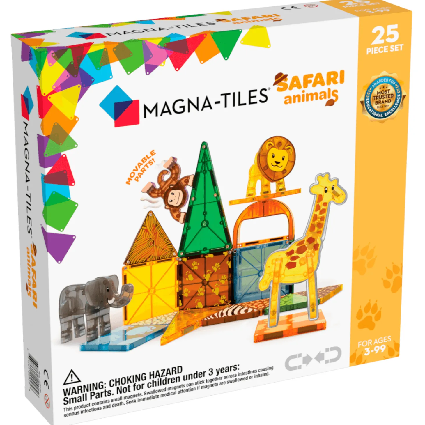 Klocki Magnetyczne Safari Animals 25 el.