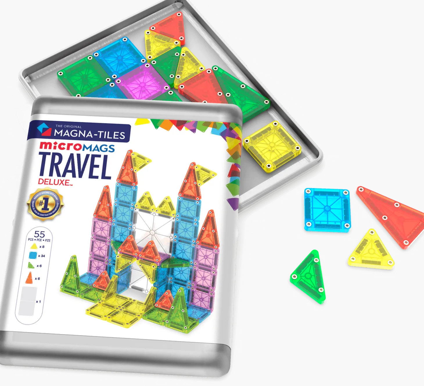 Klocki Magnetyczne Travel microMAGS XL 55 el.