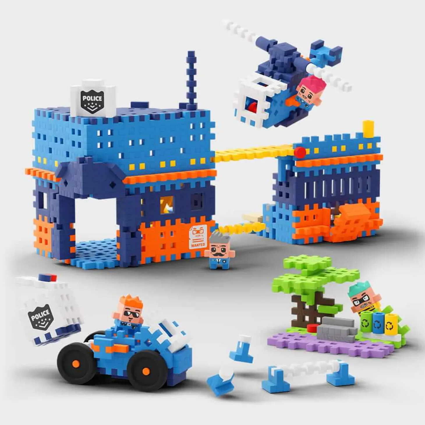 Klocki MINI Waffle City Posterunek Policji 280 el.