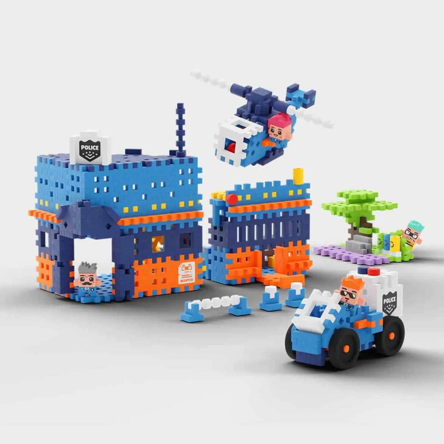 Klocki MINI Waffle City Posterunek Policji 280 el.
