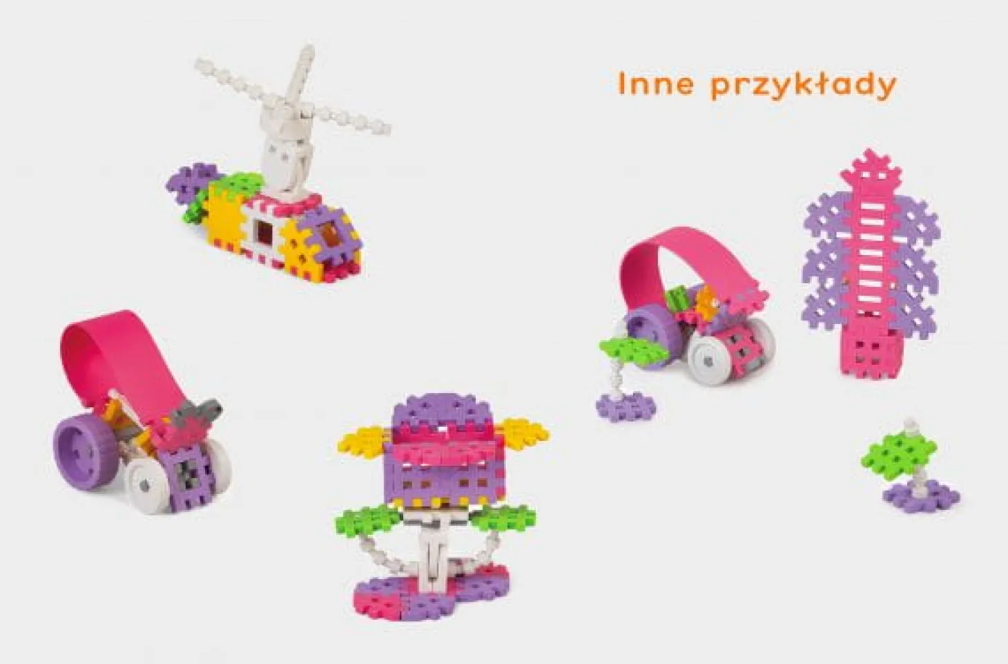 Klocki waffle MINI konstruktor dziewczynka 70 szt.