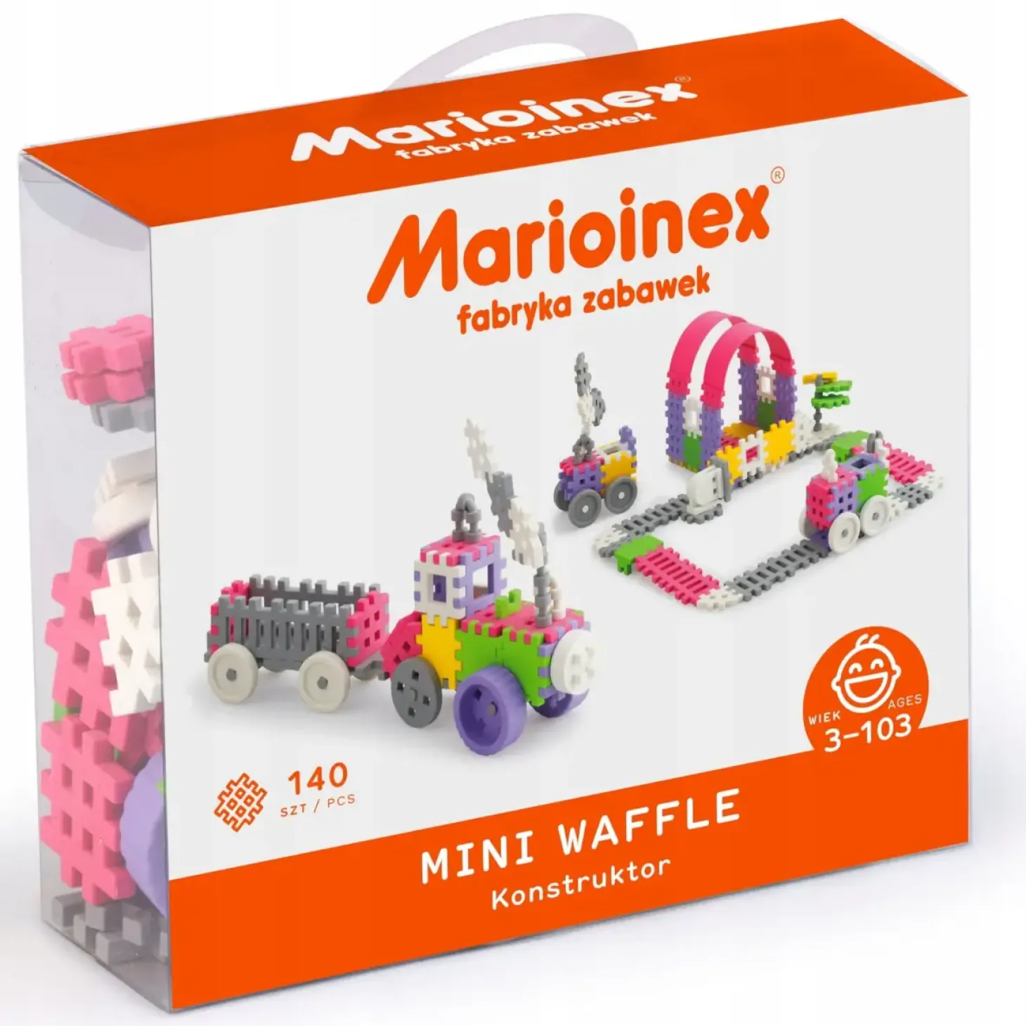 Klocki waffle MINI konstruktor dziewczynka 140 szt.
