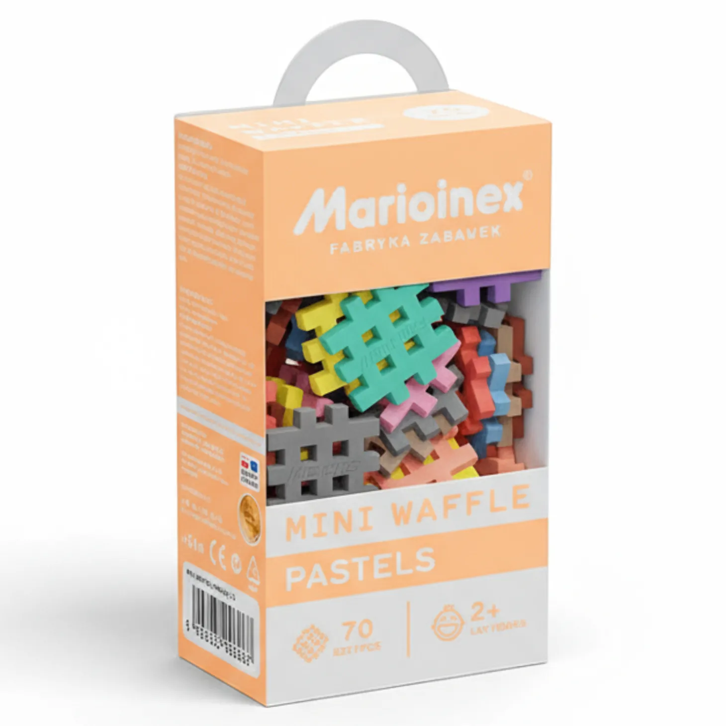Klocki waffle MINI pastel 70 szt.