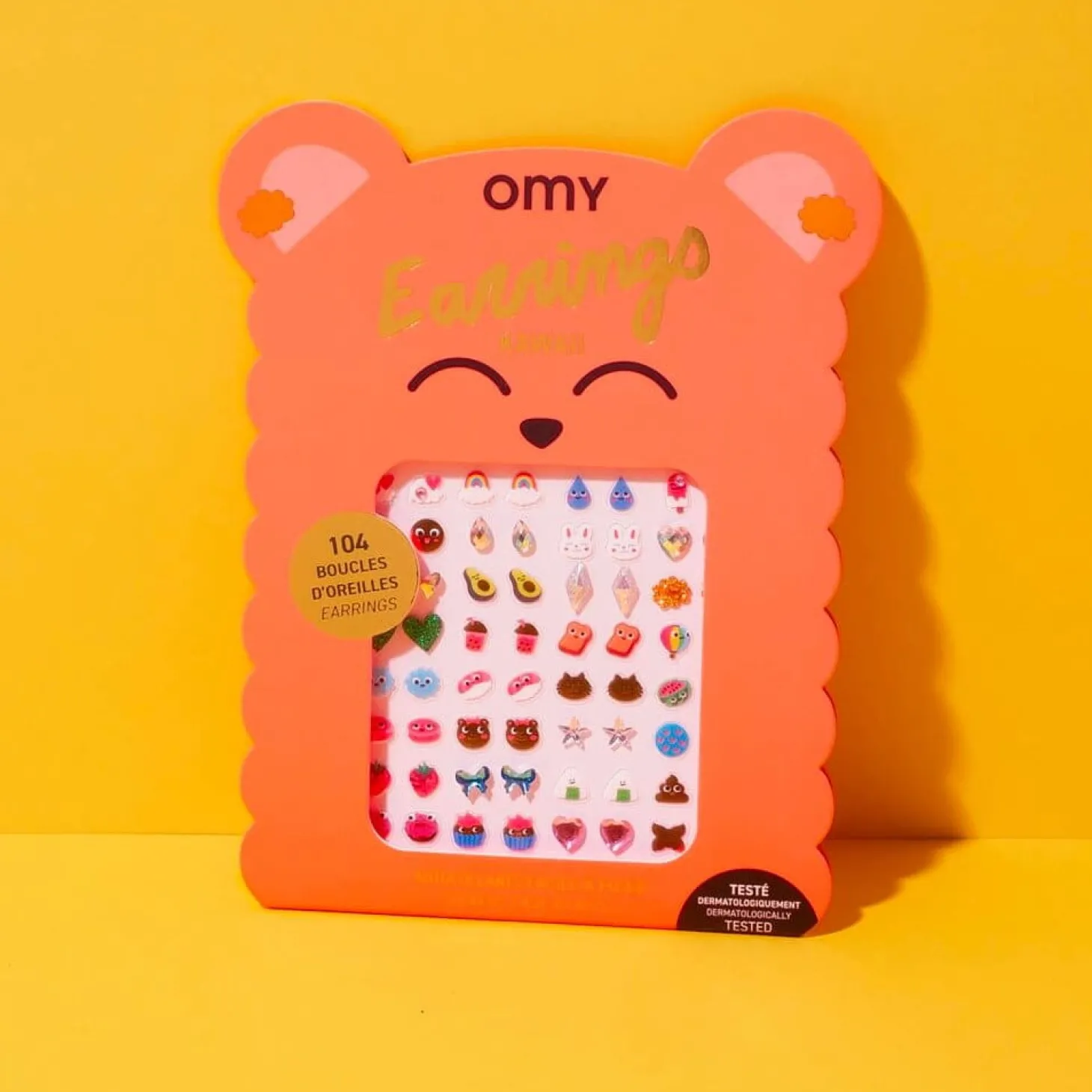 Kolczyki dla dzieci 104 sztuki - KAWAII