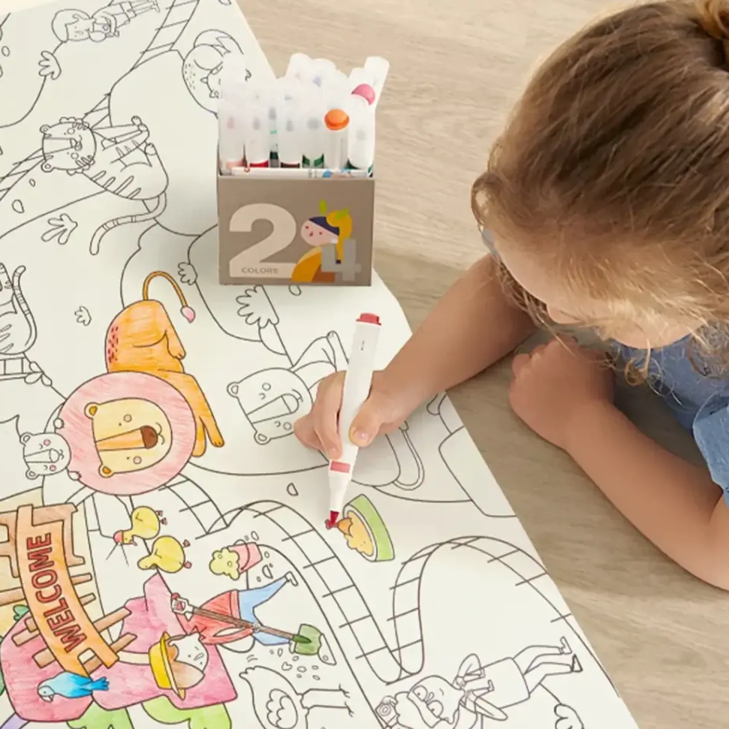 Kolorowanka w rolce samoprzylepna - Magiczne Zoo