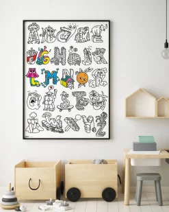 Kolorowanka 100x70cm ALFABET