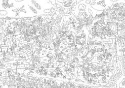 Kolorowanka 100x70cm DINOZAURY